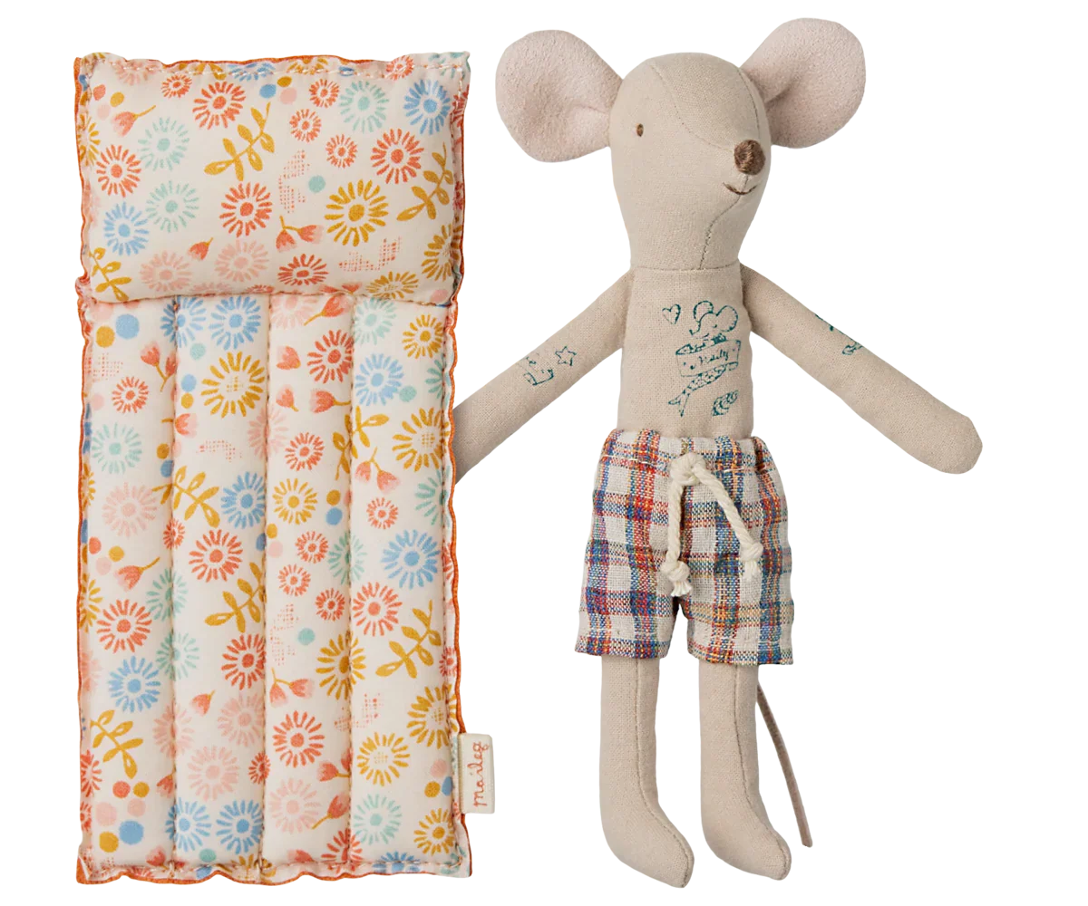 Maileg Beach Mouse with Air Mattress - Dad