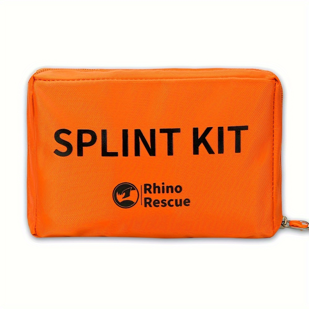 Emergency Splint Set 4pcs – Rollable First Aid Splints in 4 Sizes (36", 18", 9", 4"), Lightweight Compact Medical Splint for Outdoor Survival Camping Hiking Emergency Kit, Orange