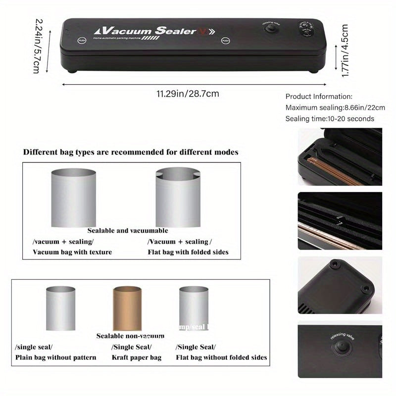 Vacuum Sealer Machine with 50 Bags Food Saver Sous Vide