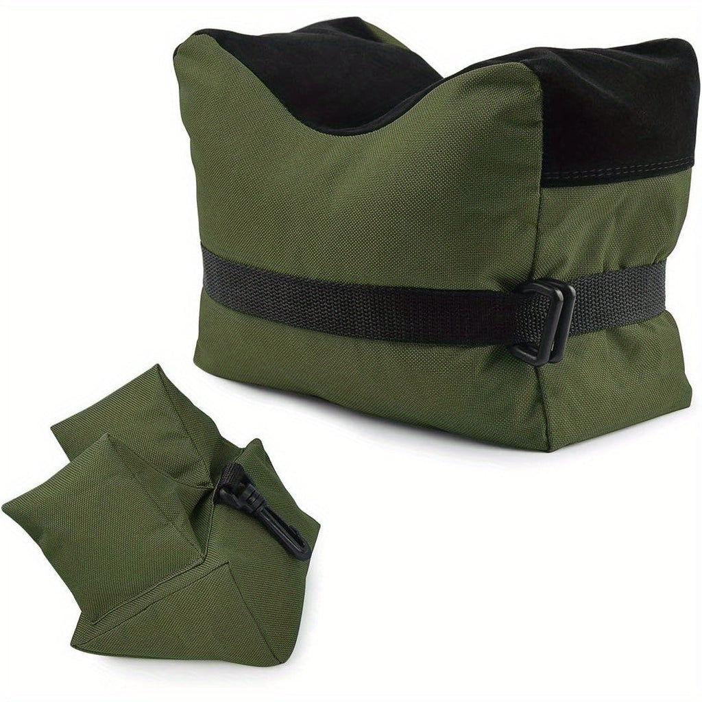Shooting Rest Sandbag Bags Front & Rear Support Stand Holders for Rifle Gun Shotgun Bench Rest Target Sports Hunting Photography Unfilled Tactical Shooting Bag Set