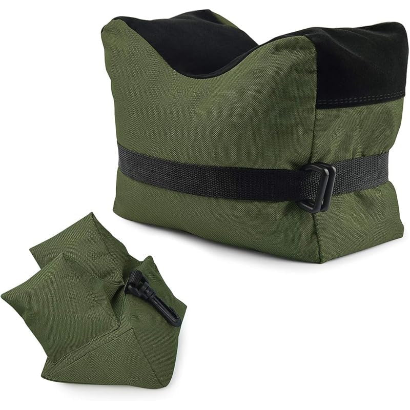 Shooting Rest Sandbag Bags Front & Rear Support Stand Holders for Rifle Gun Shotgun Bench Rest Target Sports Hunting Photography Unfilled Tactical Shooting Bag Set