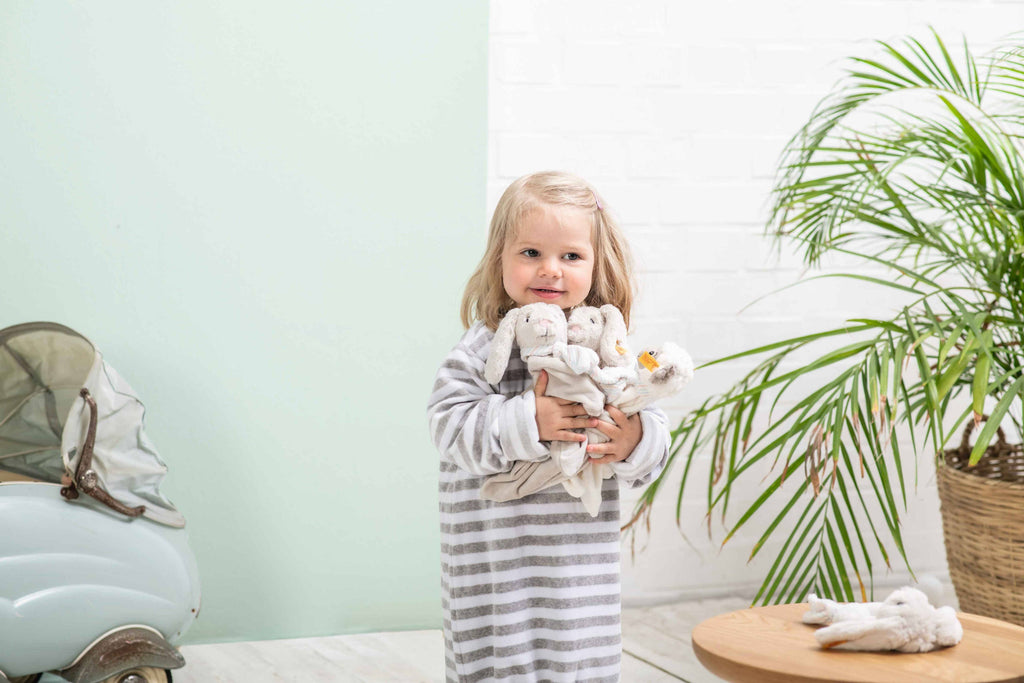 Steiff Hoppie Rabbit Security Blanket Baby Toy, 10 Inches