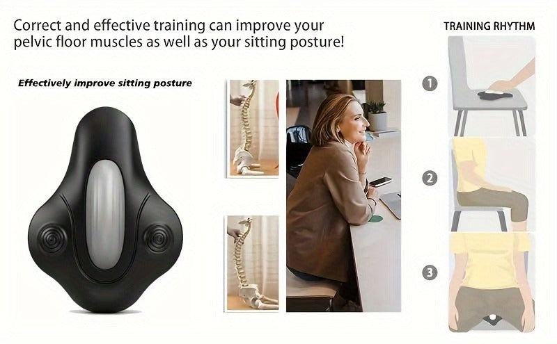 Pelvic Floor Muscle Trainer Electric Massage Cushion – Wireless Vibrating Exercise Pad for Men & Women, 6 Modes Home Gym Kegel Strengthening & Relaxation Fitness Device, Great Gift Idea