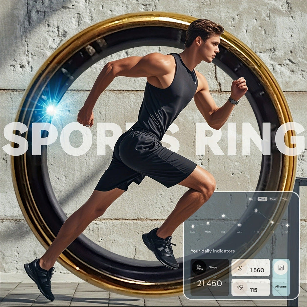Smart Ring Health Monitor – Step Counter, Sleep Tracker, Heart Rate & Fitness Tracker Ring for Men | Multiple Sizes & Colors