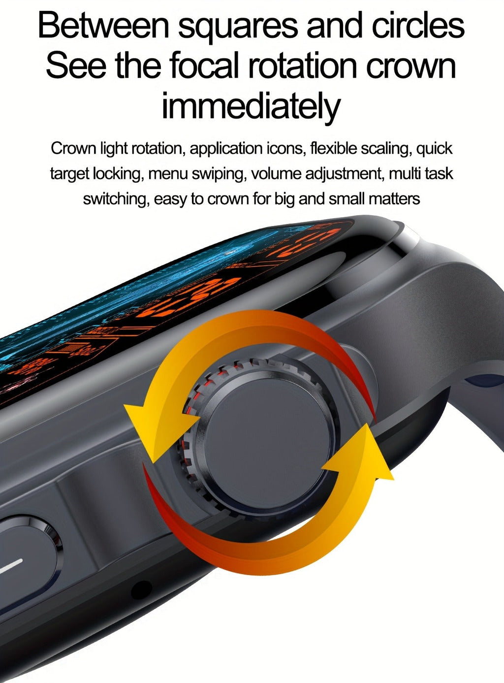 AMOLED Smartwatch 2.04" Display, Bluetooth 5.3 Calling, NFC, 530mAh Battery, Multi-Sport Modes, Voice Assistant, SOS, Menstrual & Weather Forecast, Magnetic Charging, Compatible with iOS & Android, Unisex Gift for Men & Women