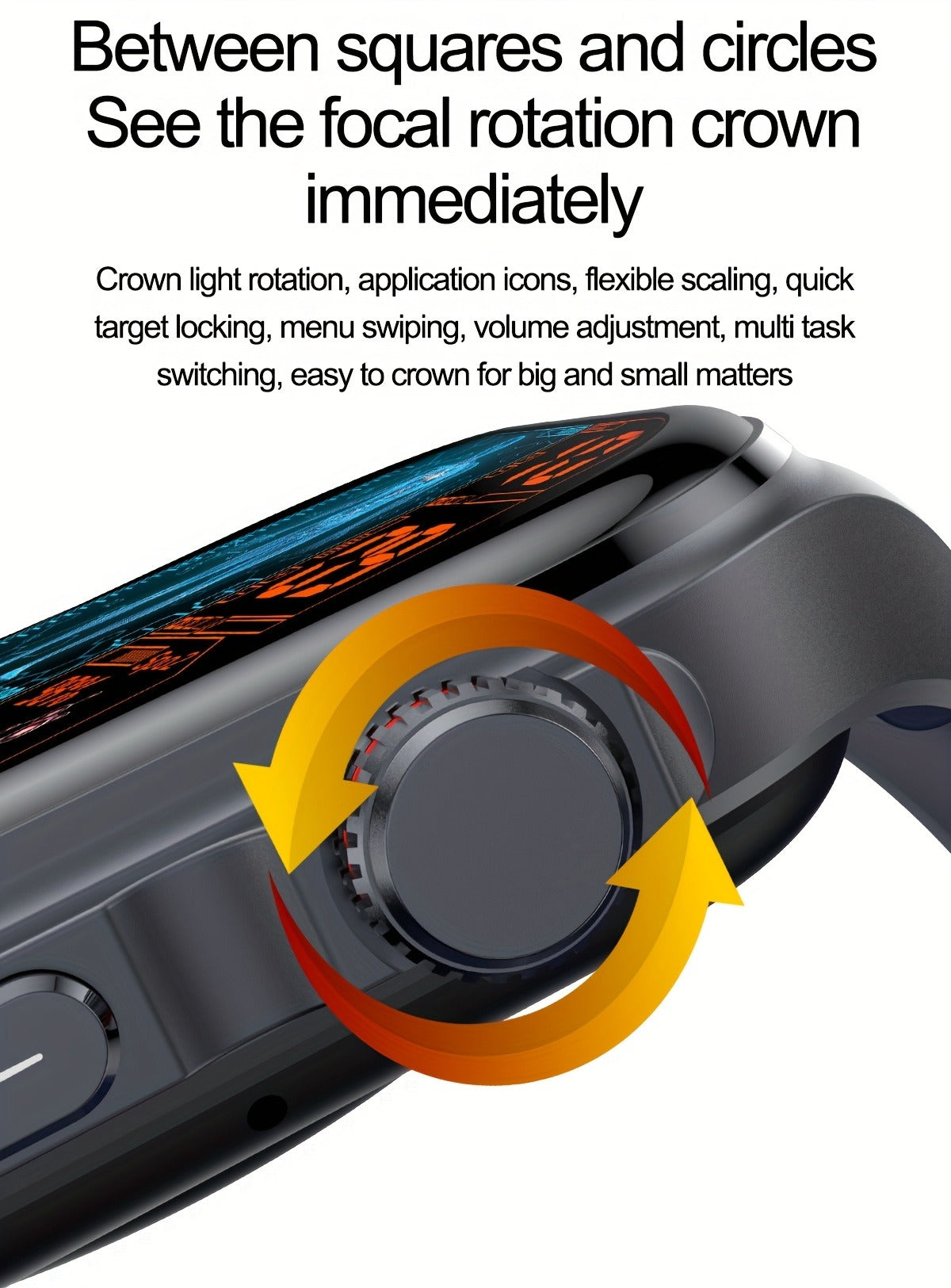 AMOLED Smartwatch 2.04" Display, Bluetooth 5.3 Calling, NFC, 530mAh Battery, Multi-Sport Modes, Voice Assistant, SOS, Menstrual & Weather Forecast, Magnetic Charging, Compatible with iOS & Android, Unisex Gift for Men & Women