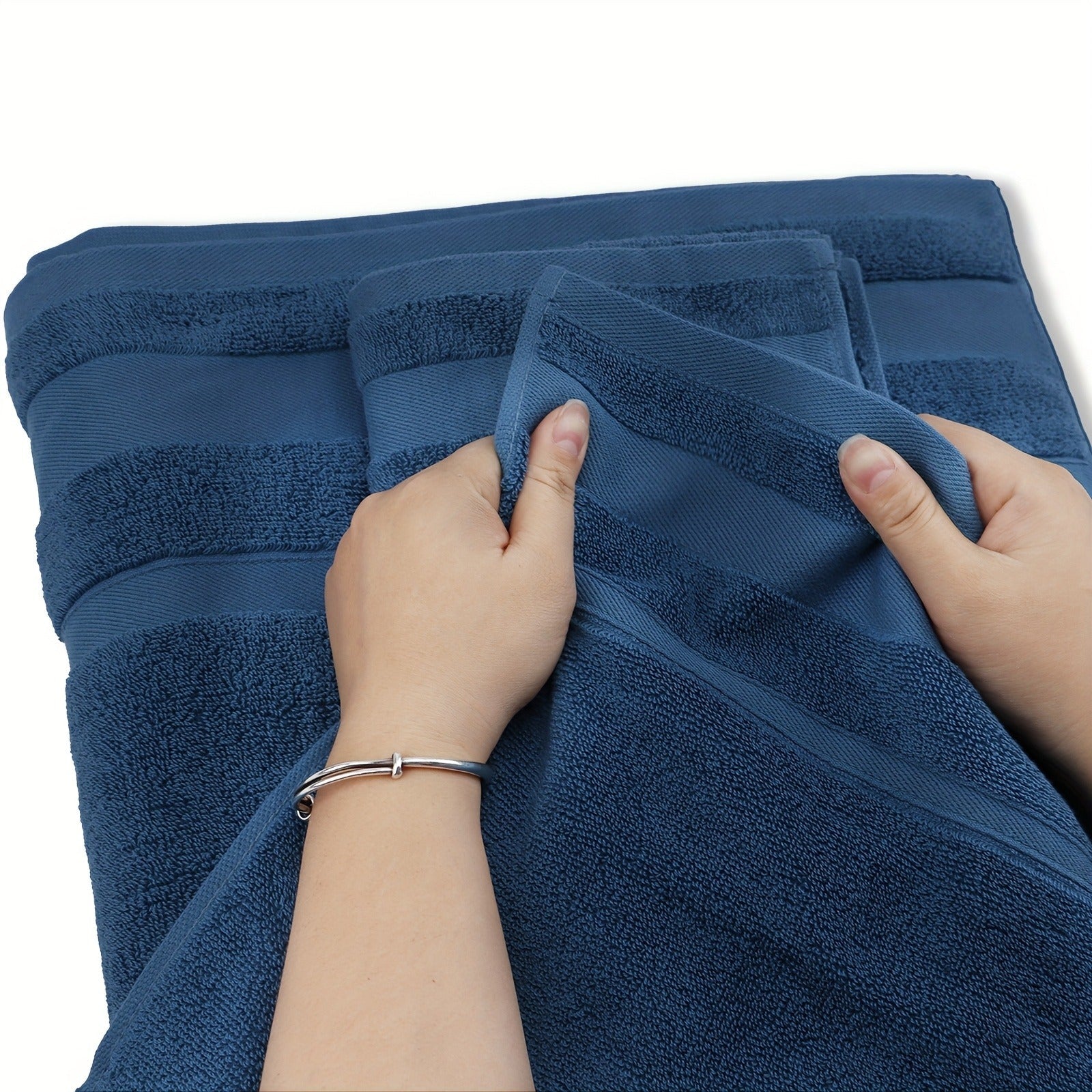 Cotton Bath Towel Set 6/10 Piece - 100% Pure Cotton Large Bath Towels for Women & Men, Highly Absorbent Quick Dry Spa Hotel Quality Towels for Bathroom, Bedroom, Gym, Pool & Travel, Soft Fluffy Luxury Towel Sets