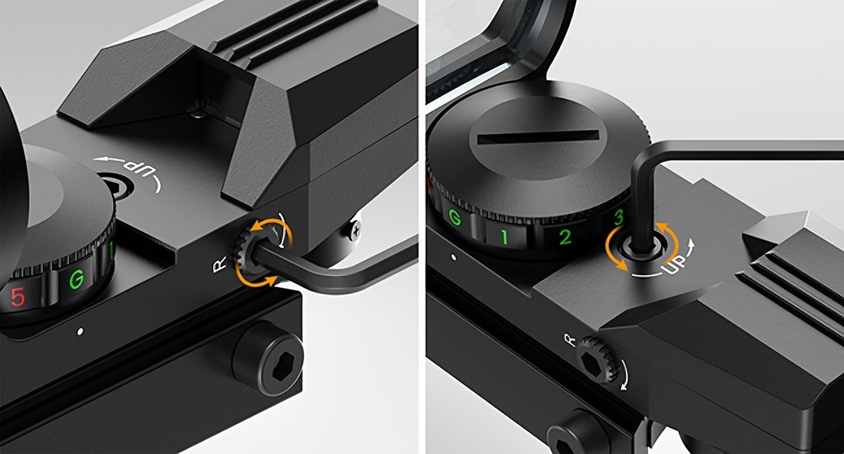 Red Green Dot Sight 33mm with 4 Reticle Modes – Dual Illuminated Rifle Scope, 1x Magnification, 1 MOA Adjustment, Parallax-Free Rail Mount Optic for Hunting, Target Shooting & Tactical Use on Rifles Shotguns Carbines