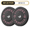 Bumper Plates Colored Rubber Weight Plates – 2-Inch Olympic Barbell Plates for Weightlifting & Strength Training, High Bounce Floor Protection, Low Odor, Non-Slip Surface, Home Gym & Commercial Gym