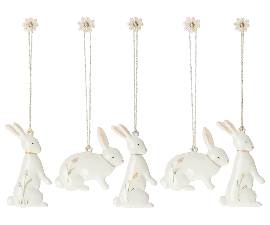 Maileg Metal Ornament Set - Easter Bunny