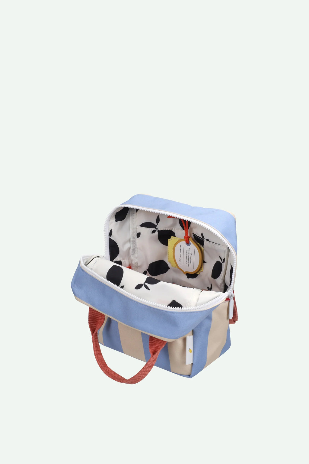Sticky Lemon Backpack Small | Stripes | Cloud Blue + Twiggy Beige