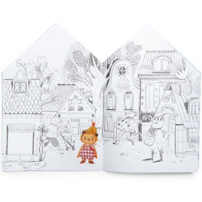 Moulin Roty Coloring Book with Stickers - The Minouchkas