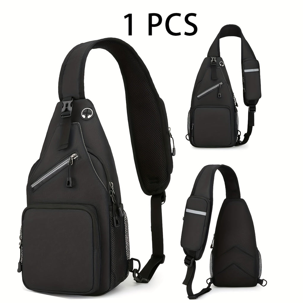 Crossbody Bag for Women & Men, Large Capacity Single Shoulder Bag with Zipper, Lightweight Multi-Pocket Design, Casual Sling Bag for Travel, Hiking, Work & Daily Use – Multiple Colors Available
