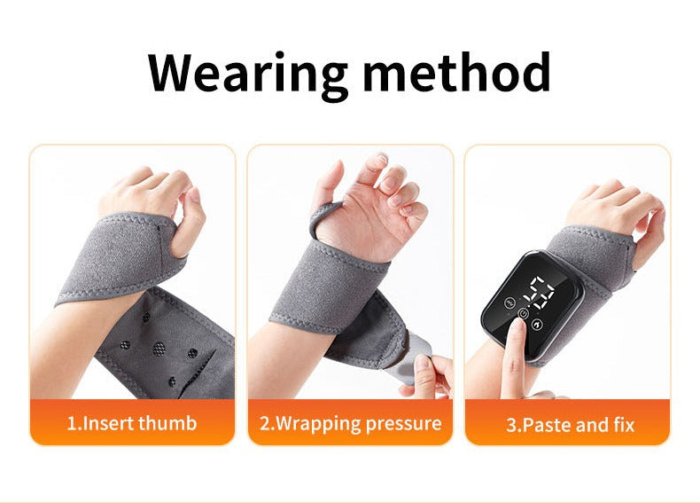 Hand Massager with Heat Vibration Wrist Guard Carpal Tunnel Relief