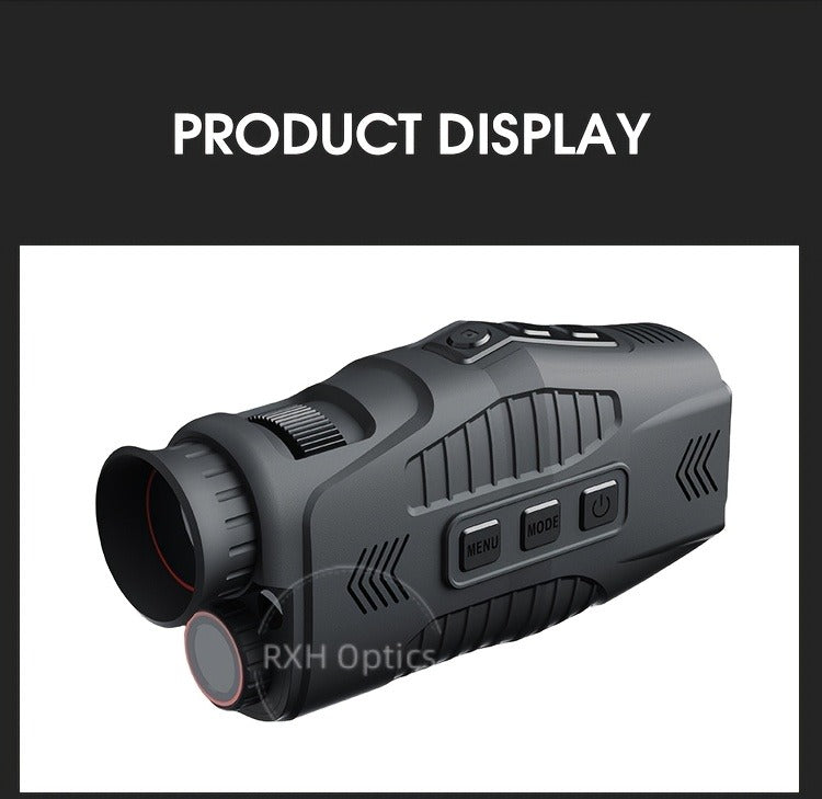 Night Vision Monocular with 850nm IR Illuminator, 5X Digital Zoom 2.5K FHD Camera 1.54" Display, Infrared Night Vision Scope for Hunting Camping Wildlife Surveillance, 2000mAh Battery 6Hr Runtime