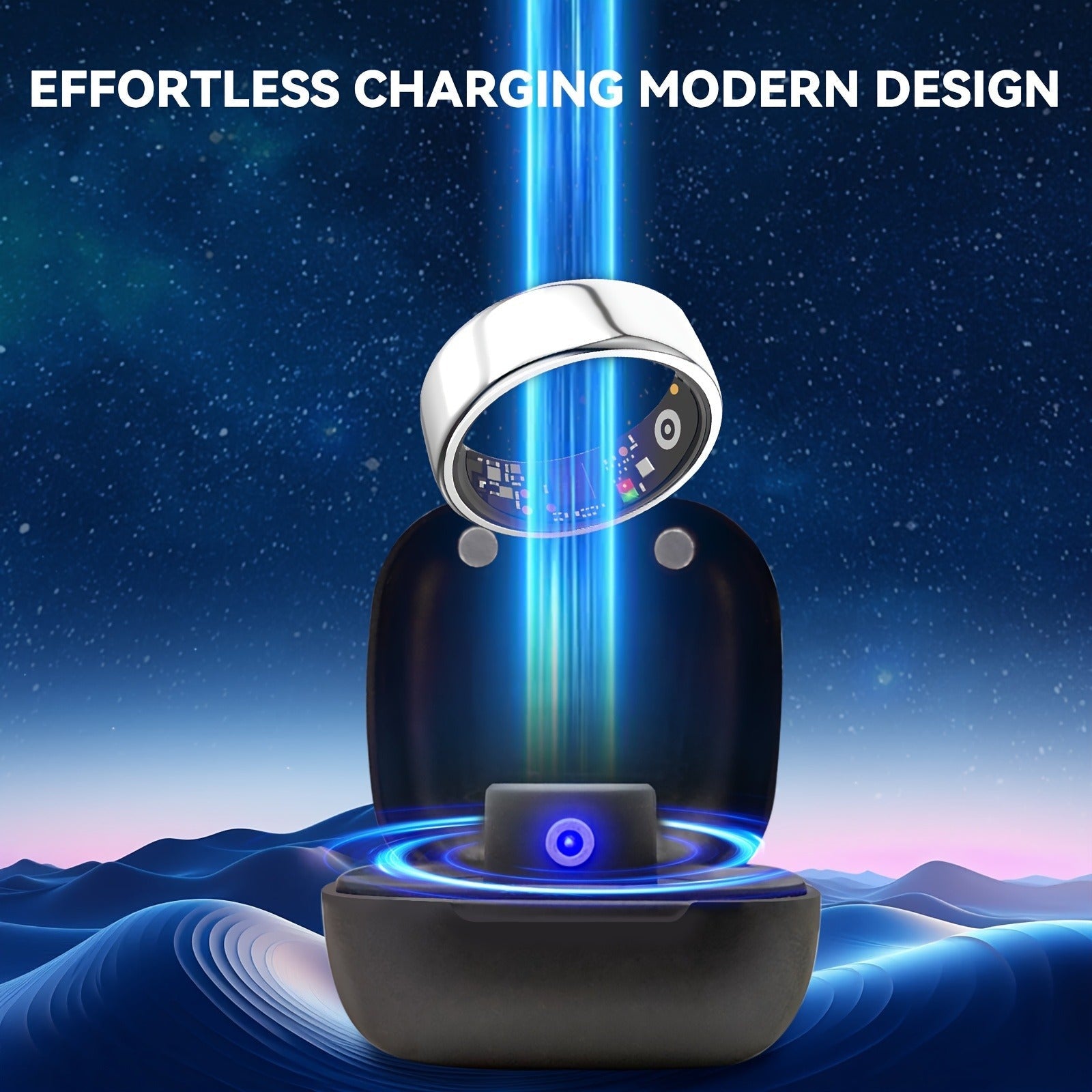 Smart Ring Health Monitor – Step Counter, Sleep Tracker, Heart Rate & Fitness Tracker Ring for Men | Multiple Sizes & Colors