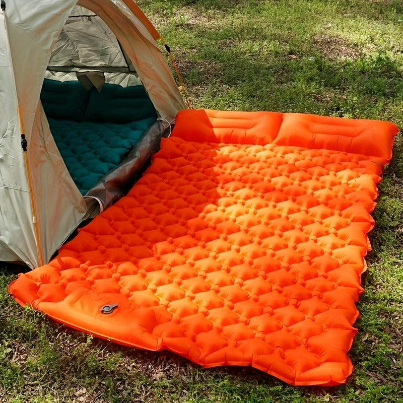 Camping Sleeping Pad Inflatable & Self-Inflating – Ultralight TPU Nylon Mat with Built-In Pump, Single & Double Size for Backpacking, Hiking, Travel