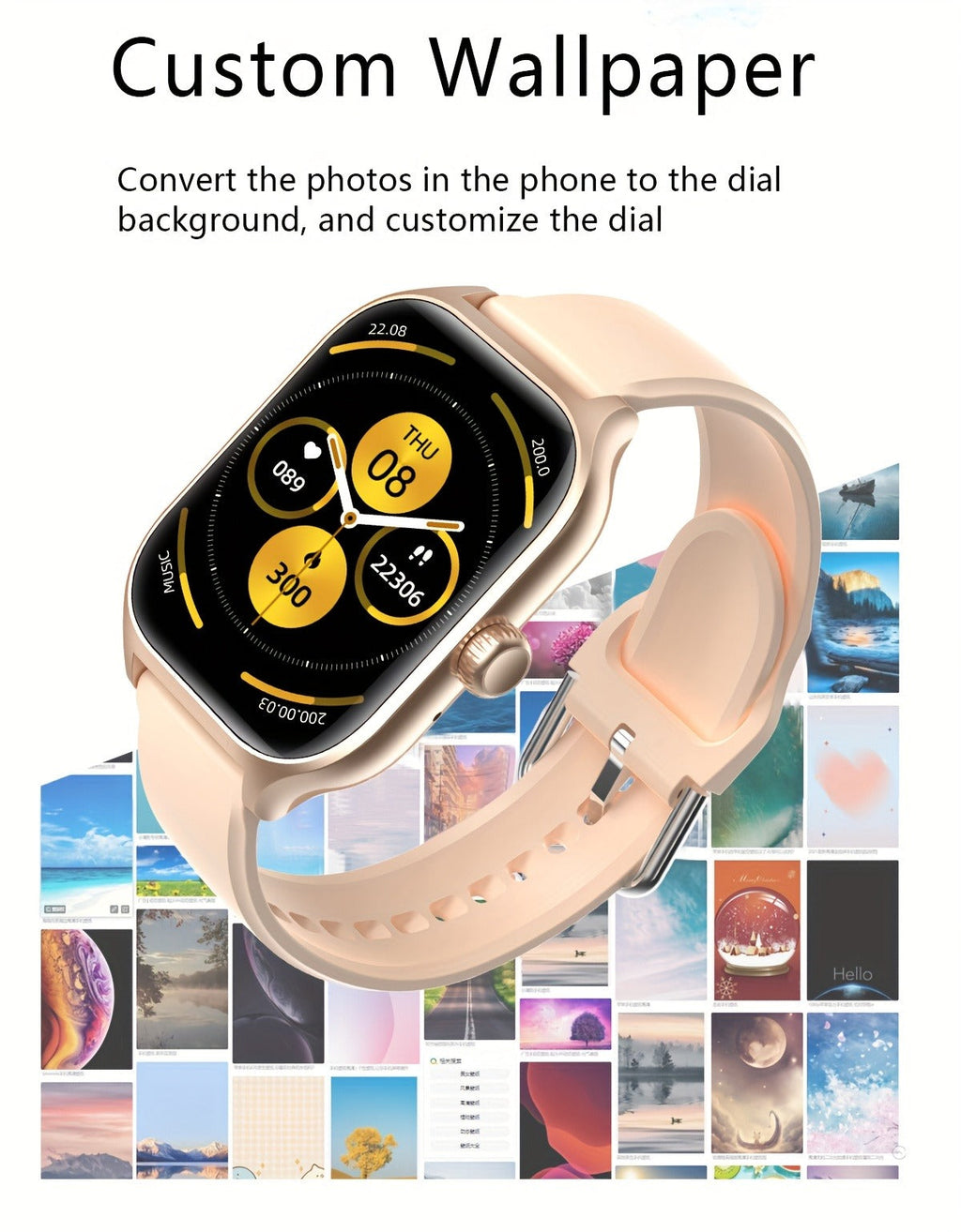 Smart Watch with Calling 1.83 Inch Touch Screen 100 Fitness Functions