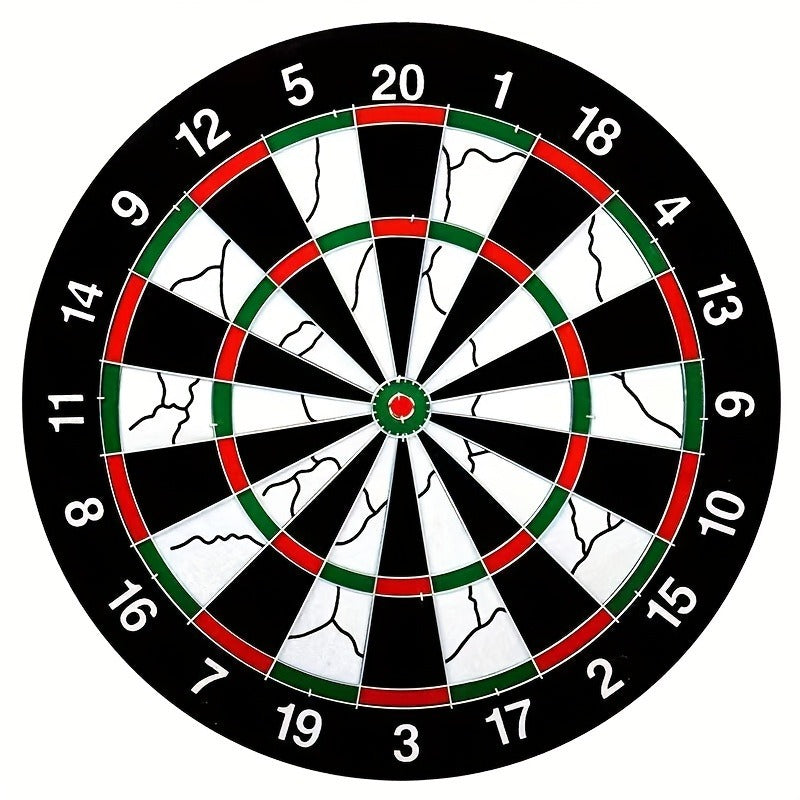 Double-Sided Flocking Dartboard Set 17 Inch | Solid Alloy Frame with 6 Practice Darts & 6 Luxury Darts | Thick Dart Target Board for Family Entertainment Casual Games Office Decompression