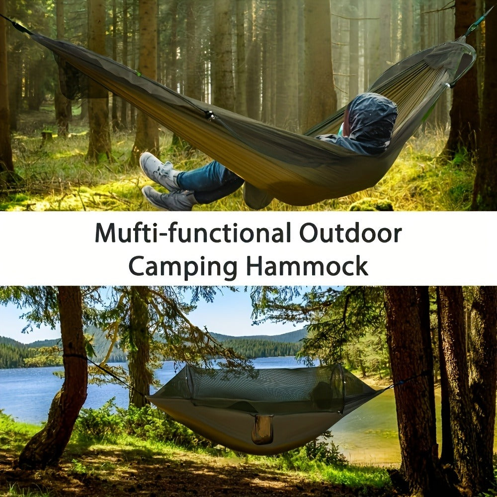 Camping Hammock with Mosquito Net, 210T Nylon, 265lbs Cap.