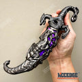 Medieval Fantasy Fixed Blade Knife with Scabbard – 9" Dragon Cosplay Collectible Dagger, 440 Stainless Steel, Historical Replica for Display & Medieval Fair Props