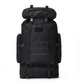 Large Capacity Expandable Outdoor Backpack 26-42 Gal – Soft Shell Geometric Pattern Hiking Rucksack for Camping, Mountaineering & Leisure | Black & Jungle Camo