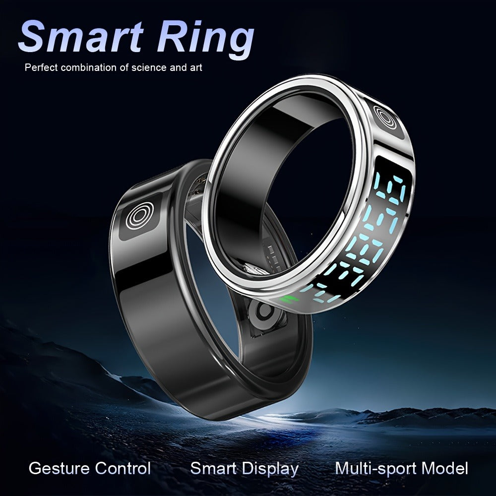 Stainless Steel Smart Ring | Fitness Monitor USB Charging Gift