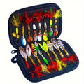 Metal Spoon Fishing Lures 16pcs – Spinner Bait Kit for Pike, Bass & Trout | Saltwater & Freshwater Artificial Lures with Tackle Storage Box