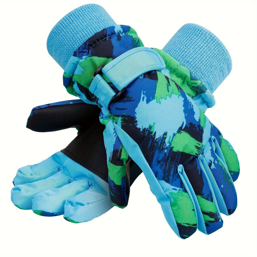 Winter Ski Gloves for Skiing & Cycling – Windproof Waterproof Thermal Gloves for Men & Women, Non-Slip Grip, Touchscreen Compatible, Cold Weather Outdoor Sports Gloves