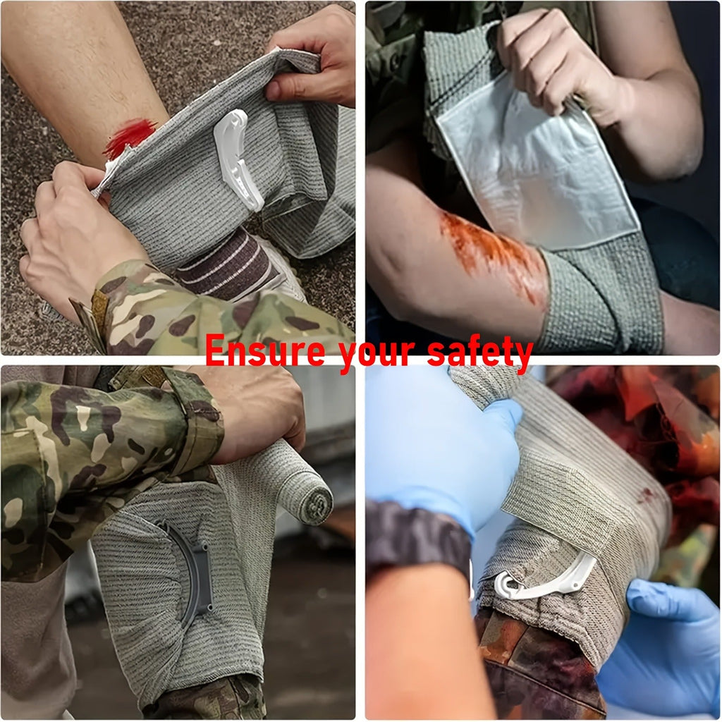 Emergency Trauma Hemostatic Tape 6pcs – 4-inch Vacuum Sealed Bleeding Control Tape for Outdoor, Home & Climbing