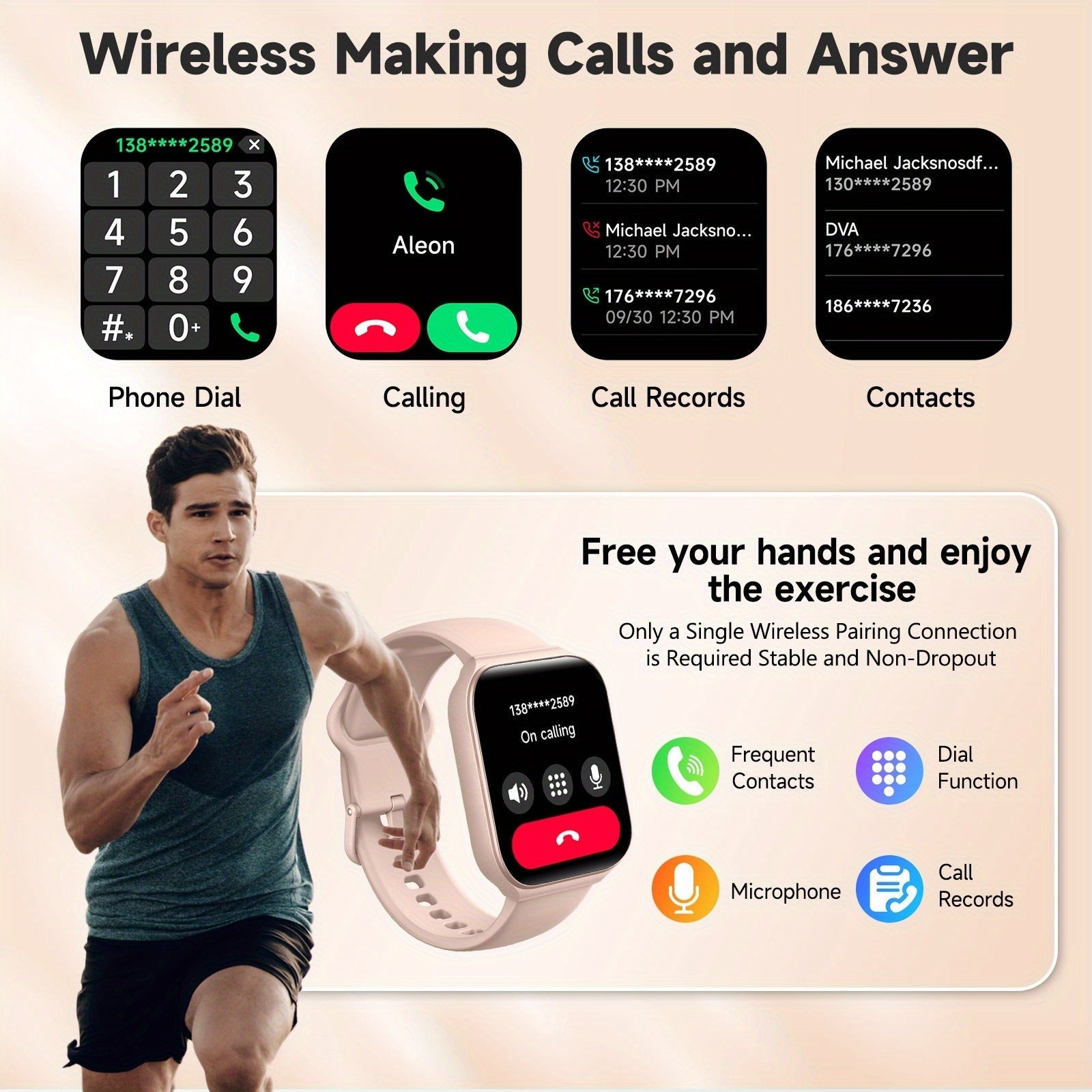 Smart Watch Fitness Tracker – 1.95" TFT Display, Built-in Alexa, 100+ Fitness Modes, Heart Rate Monitor, Men & Women