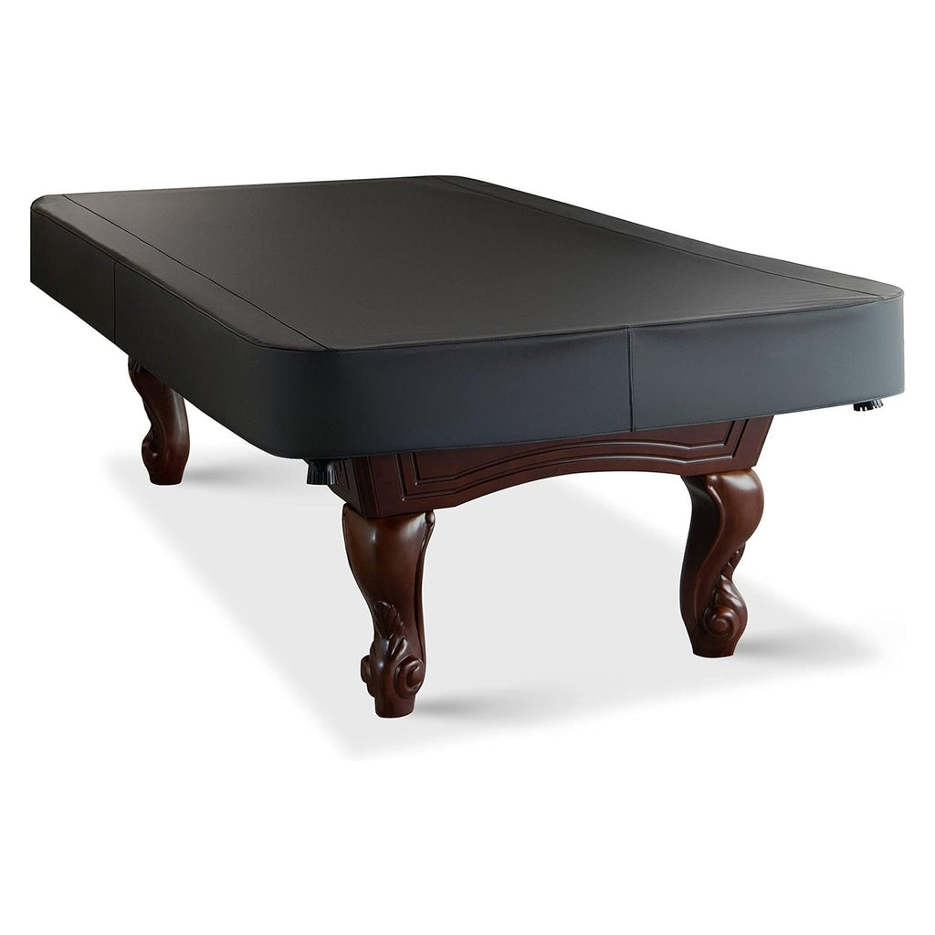 Leatherette Pool Table Cover 7 8 9FT Waterproof Tearproof Billiard Table Protector with Leg Cutouts Scratch-Resistant Easy-Clean Protective Cover Black