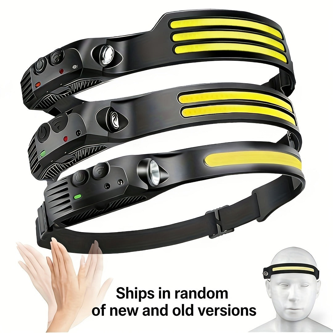 Motion Sensor Headlamp 4-Pack – USB Rechargeable LED