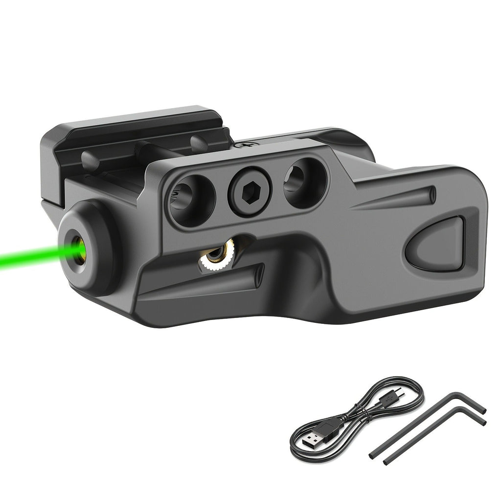 Picatinny Rail Laser Sight USB Rechargeable Low Profile 1-5mW for Handgun Pistol Red Green Blue Purple IR Multiple Colors Polyamide