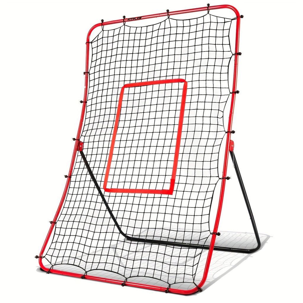Baseball Pitchback Net Rebounder Angle Adjustable Pitch Trainer for Grounder and Fly Ball Practice Baseball Softball Pitching Throwing Fielding Rebound Net for Players Aged 13 and Up Solo Training Aid