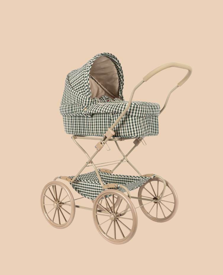Konges Sloejd Doll Pram - Smoke Pine Checkered