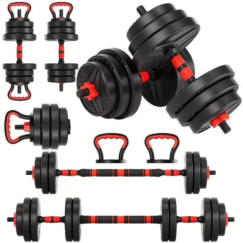 Adjustable Dumbbell Set 6-in-1 for Home Gym – Free Weight Strength Training, Converts to Barbell, Kettlebell & Push-Up Bar for Men Women