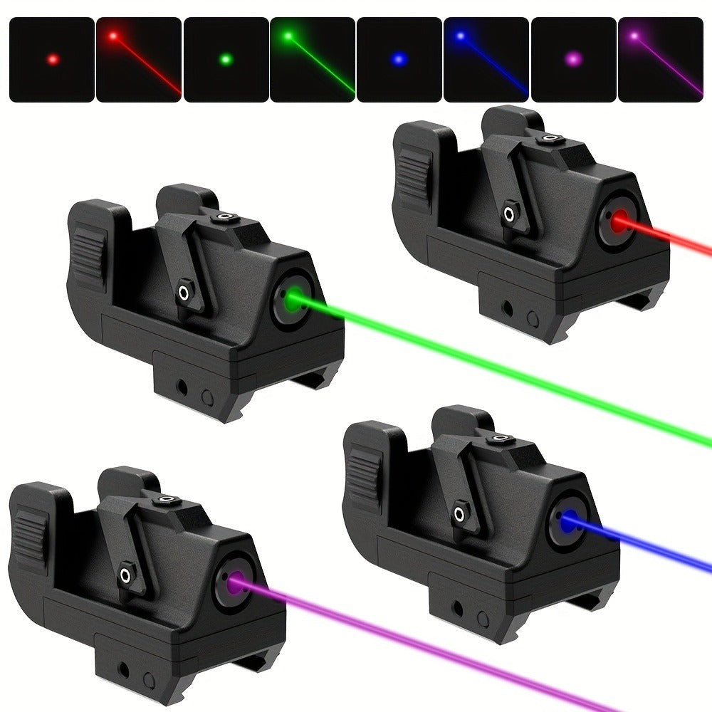 Laser Sight for Picatinny Rail Pistols – Green Red Blue Laser, CNC Aluminum, Low Profile, USB Rechargeable, 5-Hour Runtime, Fits Compact & Full-Size Handguns