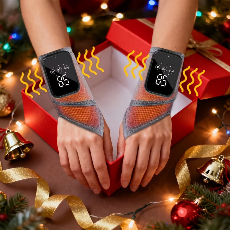 Hand Massager with Heat Vibration Wrist Guard Carpal Tunnel Relief