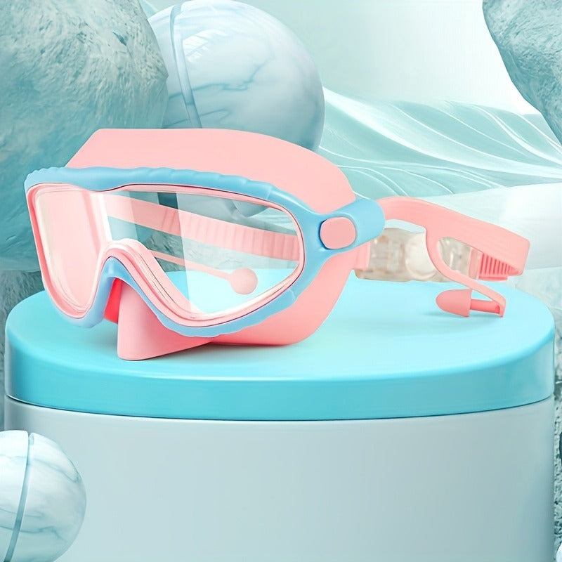 Waterproof Swim Goggles – Oversized Anti-Fog HD Lens, Comfort Fit
