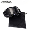 OTG Ski Goggles Double Layer Lens VLT12% – Over-the-Glasses Snow Goggles for Men, Women & Teens, Anti-Fog UV Protection for Alpine Skiing, Snowboarding, Skating & Snowmobile, Black/Silver