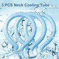 Cooling Neck Ring 3-Pack – Wearable Ice Gel Tube Wrap for Hot Weather, Outdoor Sports, Heat Relief & Hot Flashes, Freezes at 28°C, Hands-Free Summer Cooling for Men & Women