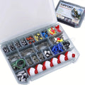 Fishing Accessories Kit 228 Piece Complete Fishing Set with Tackle Box Hooks Sinkers Swivels Lures Essential Gear for Freshwater Saltwater Anglers Gift for Men