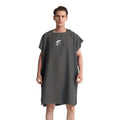 Quick-Dry Surf Poncho Towel Robe - Microfiber Beach Wrap with Shark Graphic, Super Absorbent Changing Robe for Swimming, Surfing & Travel, One Size Fits All, Machine Washable