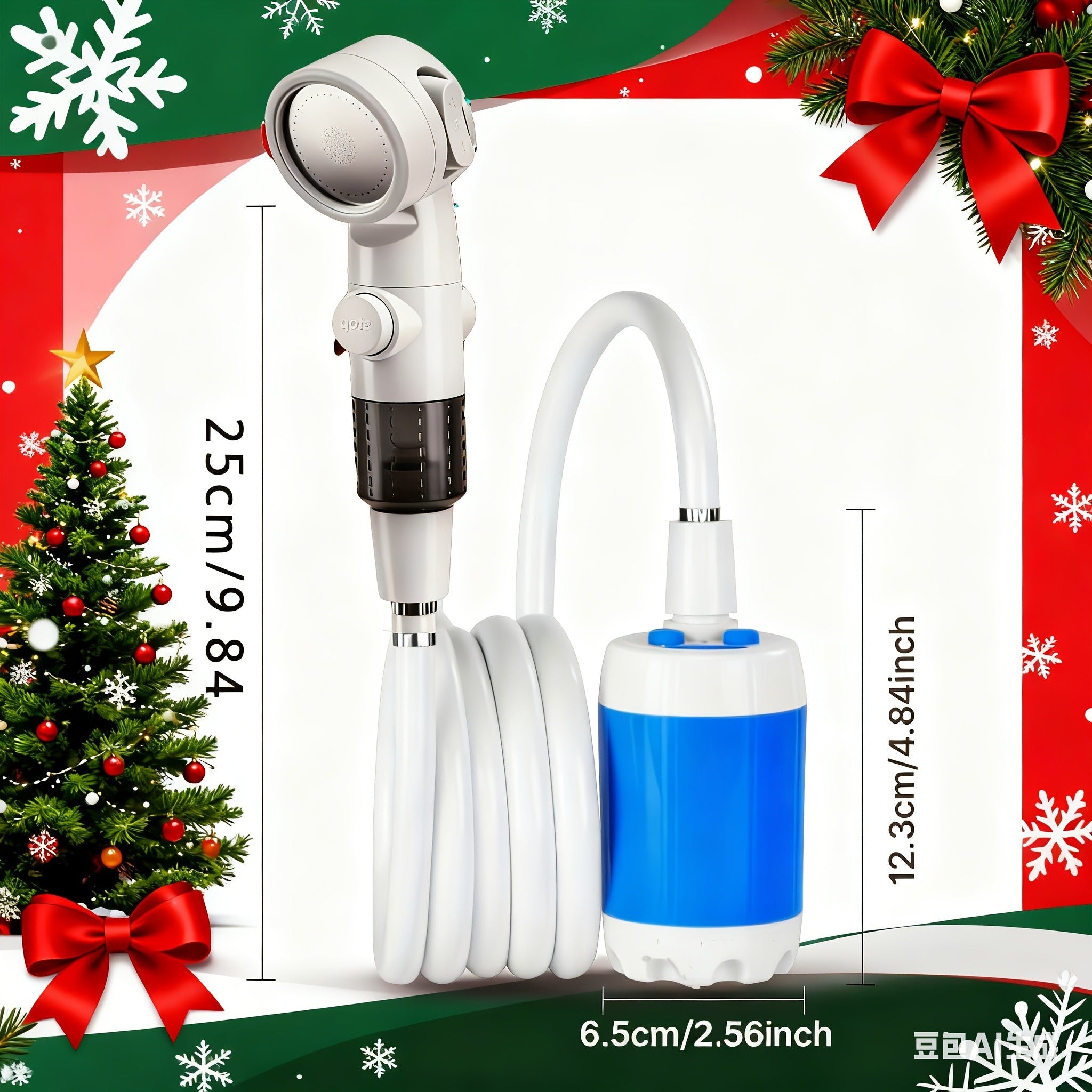 Portable Outdoor Shower Pump 4-in-1 Set | IPX7 Waterproof Camping