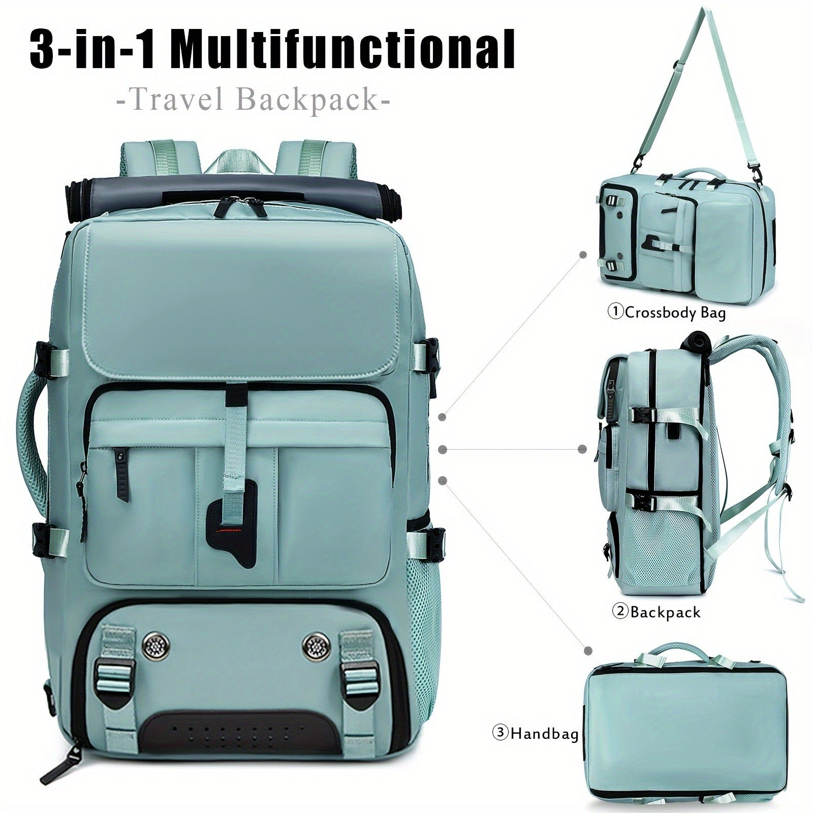 Large Capacity Laptop Backpack with Shoe Compartment & USB Charging Port – Waterproof Soft Shell Daypack for Men & Women, Multi-Functional Travel Rucksack for Business, College & Daily Commute, Multiple Colors Available