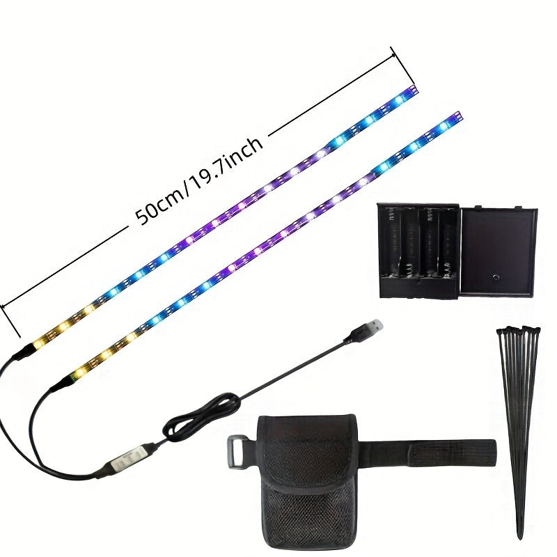 RGB LED Skateboard Light – USB Powered, Fits Bikes & E-Boards