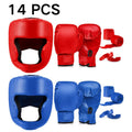 Boxing Kit Set 14pcs – 2 Pairs 16oz Boxing Gloves, Headgear, Hand Wraps & Mouthguards for Adults & Youth Beginners – Complete Boxing Training Equipment for Men Women Teens