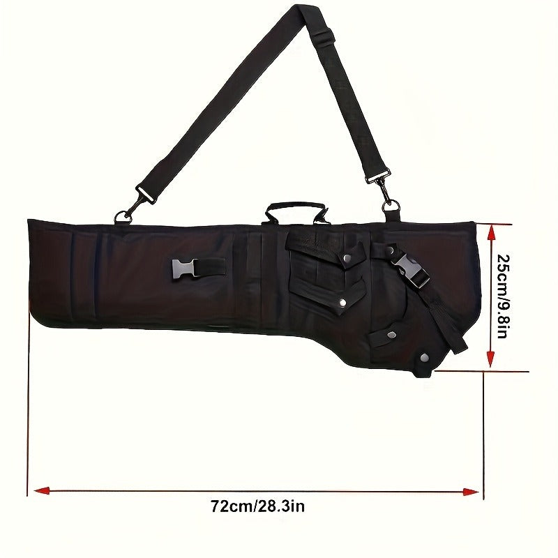 Tactical Gun Holster Sling Scabbard Bag, Water-Resistant Polyester Rifle Pistol Case with Ambidextrous Design and Adjustable Shoulder Strap for Outdoor Hunting Shooting Range
