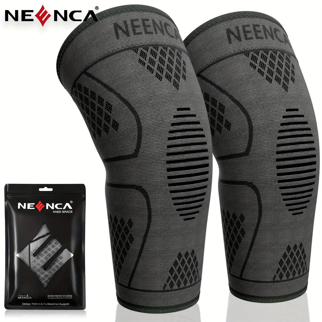 Compression Knee Sleeve 2 Pack for Men Women Breathable Non-Slip Silicone Strip Knee Support High Elasticity Running Exercise High Intensity Sports Copper Beige Pink Orange M XL XXL XXXL